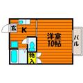 バウエルエスポワール 3階 １Kの間取り図