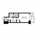 レジュールアッシュ難波リュクス 8階 １Kの間取り図