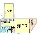 西宮市 若草町２丁目（鳴尾・武庫川女子大前駅） 3階 １Kの間取り図