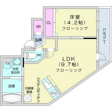 1LDK、浴室乾燥機、エアコン、追い炊き