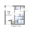 クレイノルーチェ ２０１ １Kの間取り図