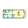 西宮市 津門川町（今津駅） 2階 １Kの間取り図