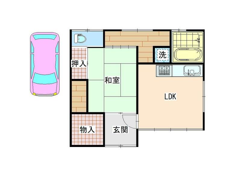 Sano City, Kubo-cho (Sano Station) Single-story building 1LDK