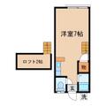 シャトレヒルトップ 2階 ワンルームの間取り図