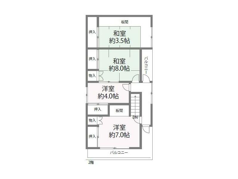 Odate City, Hinai Town, Nakano, Nakano (Ogidata Station) 2-story 8SLDK
