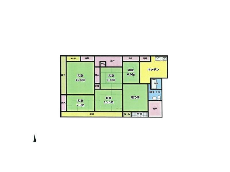 Kurihara City, Wakayanagi, Obayashi Yōgai (Kurikoma Kōgen Station) Single-story building 7LDK