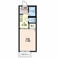 佐藤ハイツ Ｂ２０１ １Kの間取り図