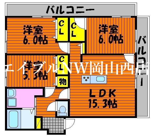 アットホーム ｉｒｉｓ ｇａｒｄｅｎ大元西 3階 ３ｌｄｋ 提供元 ｂｒｕｎｏ不動産 株 エイブルネットワーク岡山西店 岡山 市北区の賃貸マンション