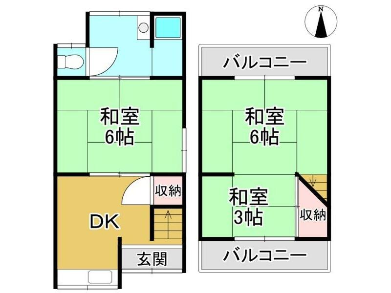 3DK 2-story building in 4-chome, Kitashinmachi, Matsubara City