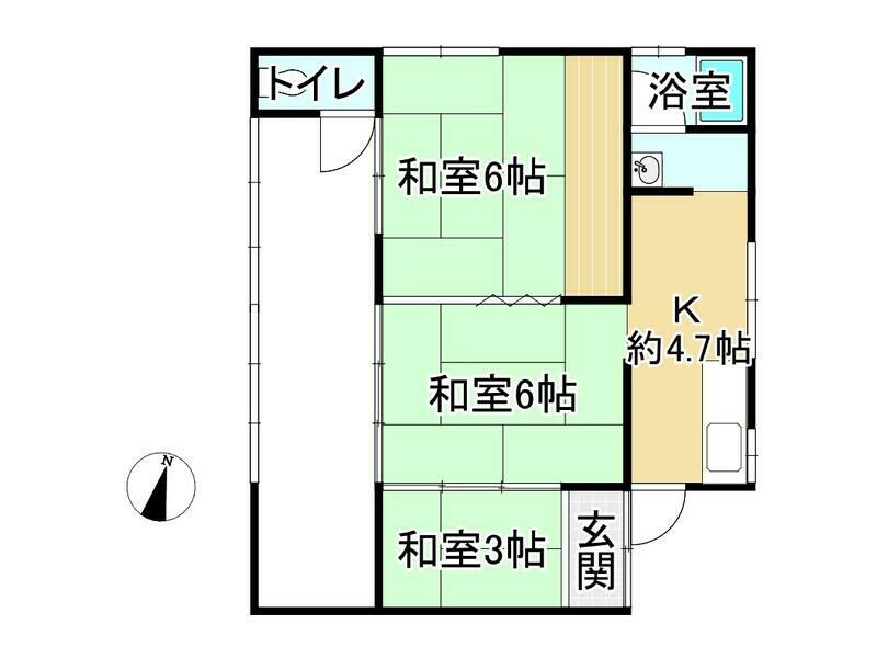 1-story building, 3K in Shindo 3-chome, Matsubara City (Kawachi Matsubara Station)