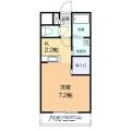 グランソレイユ　二子 ２０２ １Kの間取り図