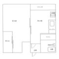 サンハイムミサト 301 １DKの間取り図
