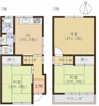 Amagasaki City, Tsukaguchi Honmachi 7-chome (Tsukaguchi Station), 2-story building, 3DK &mdash; photo 1