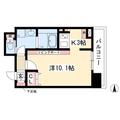 ルシェット白川公園 ９０７ ワンルームの間取り図