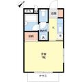 ラ・メール伍番館 ０１０１ １Kの間取り図