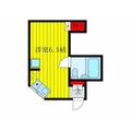 北区 滝野川２丁目（王子駅） 2階 ワンルームの間取り図