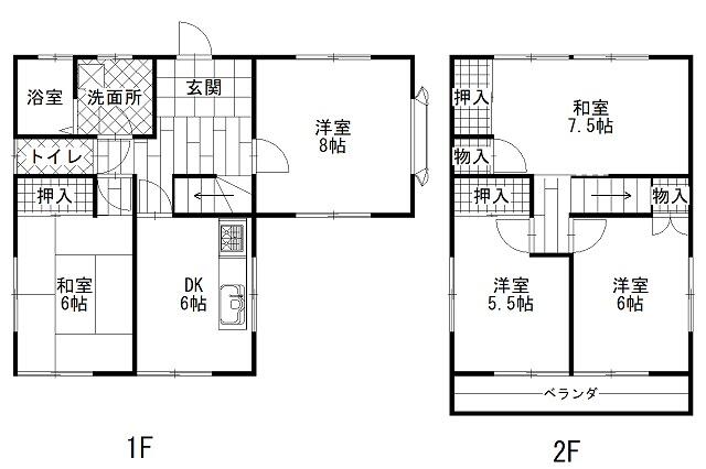 Kanaoka Higashimachi 3-chome, Higashi-ku, Okayama City (near Saidaiji Station) 2-story building, 5DK &mdash; photo 1