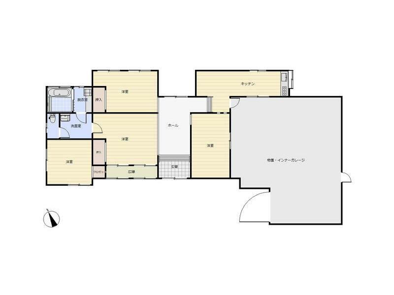 Higashimorokata District, Kunimi Town, Oaza Fukatune Single-story 4DK