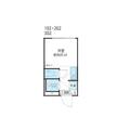 Ｓｈａｎｔｉ　Ｃａｓａ四谷若葉 ２０２ ワンルームの間取り図