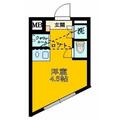 クレッシェンド平和島 5階 ワンルームの間取り図