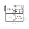 京都市北区 紫野西土居町（北野白梅町駅） 1階 １Kの間取り図