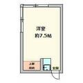 文京区 本郷４丁目（本郷三丁目駅） 2階 ワンルームの間取り図