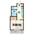 調布市 菊野台１丁目（柴崎駅） 2階 １Kの間取り図