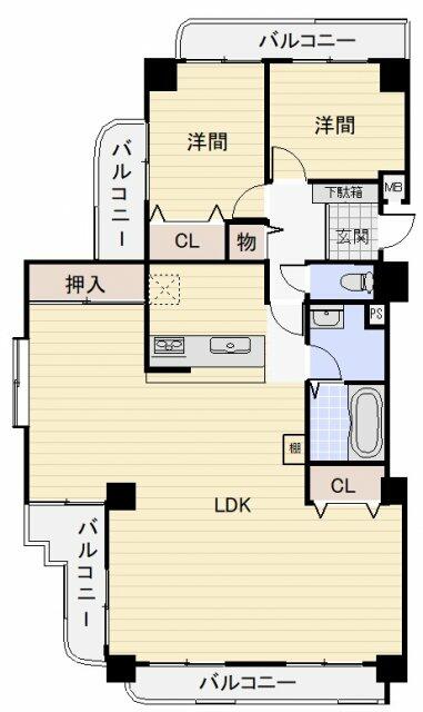 ユーハウス江南 3階 ２ｌｄｋ 江南市の中古マンション アットホーム マンション購入の情報