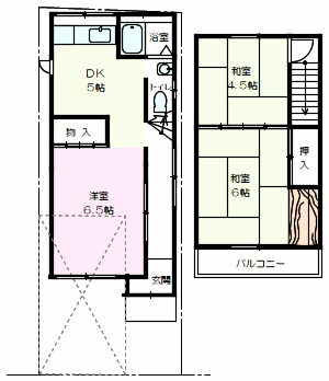 Kobe City, Nagata Ward, Hanayama-cho 2-chome (Maruyama Station) 2 stories above ground, 1 basement level, 3DK &mdash; photo 1