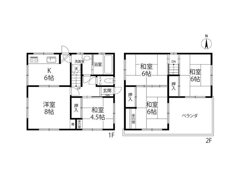 Aza-nakasuji, Komatsushima-cho, Komatsushima-shi, Komatsushima (Minami-Komatsushima Sta.) 2F 5K

2,000,000 yen