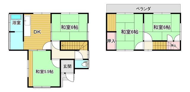 Enami, Naka Ward, Okayama City: 2-story house, 4DK &mdash; photo 1
