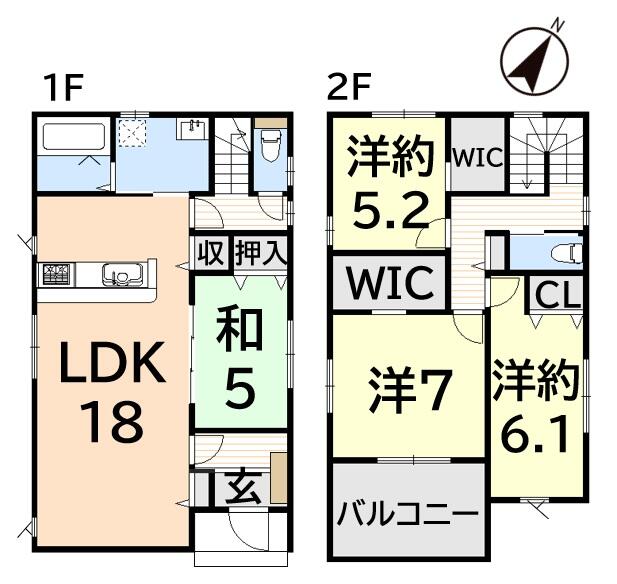 大分市 大字鴛野（敷戸駅） 2階建 ４ＬＤＫ