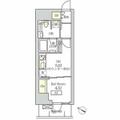 コスモグラシア新宿西早稲田 ５０２ １DKの間取り図