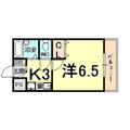 西宮市 津門大塚町（西宮駅） 2階 １Kの間取り図
