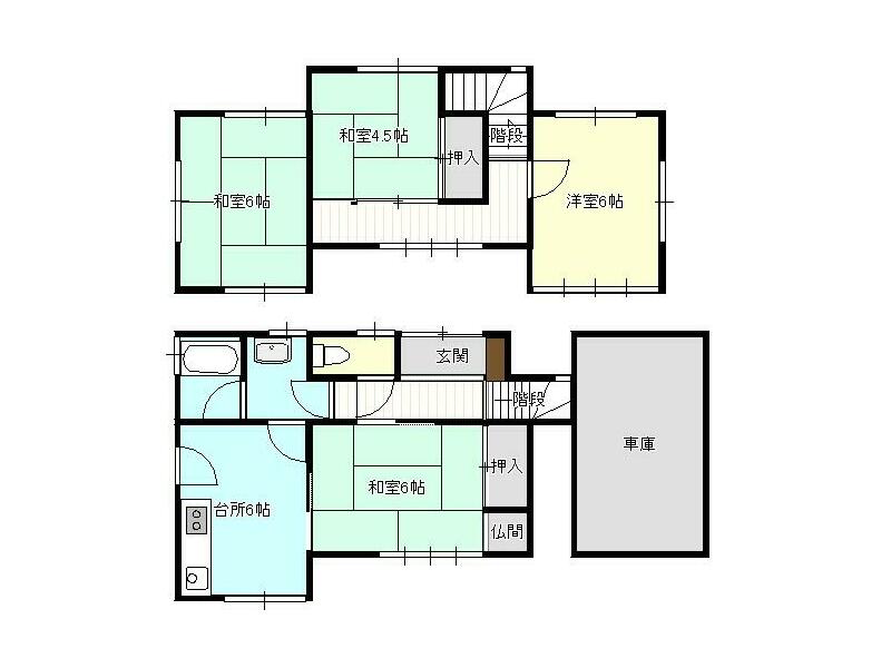 Maebashi City, Sanmata Town 3-chome (Sanmata Station) 2-story building 4DK