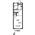 ラベンダーハイツ ２０６ ワンルームの間取り図