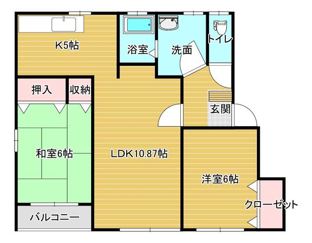 アットホーム ラップウイング２１ 3号 ２ｌｄｋ 提供元 丸豊不動産 株 青森市の賃貸アパート