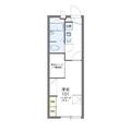 レオパレスＰＬＵＭＳⅡ １０３ １Kの間取り図