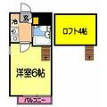 アップルハウス帯山 ２０１ １Kの間取り図