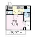 グランデール旭ヶ丘 ２０１ １Kの間取り図