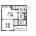 フジパレスソレイユⅢ ３０１ １DKの間取り図