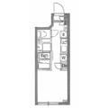 ミレドゥーエ下北沢 ３０３ ワンルームの間取り図