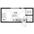 アーバンプレイス早稲田Ⅵ ２０１ ワンルームの間取り図