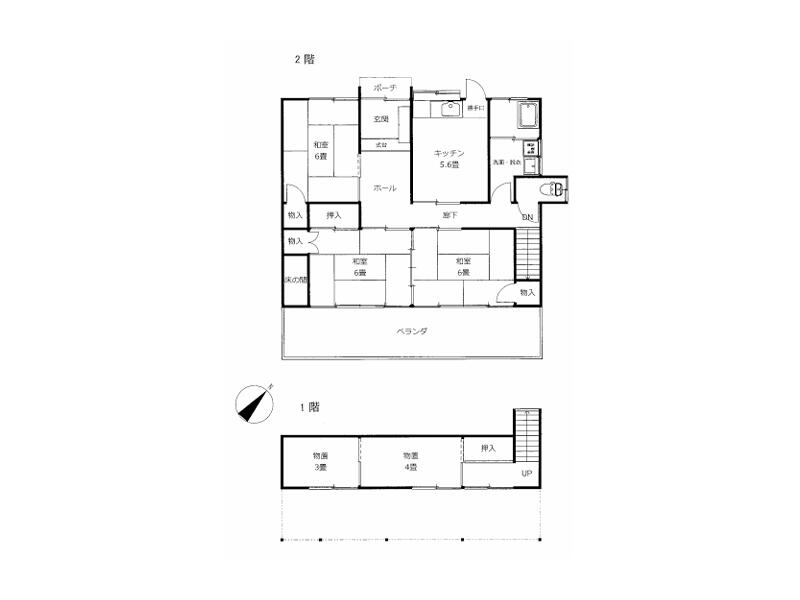 Shinshiro City, Kawai Aza Asai-daira (Mikawa Kawai Station) 2-story 3DK