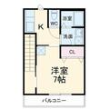 ＳＡＫＹＯ古庄 ２０１ １Kの間取り図