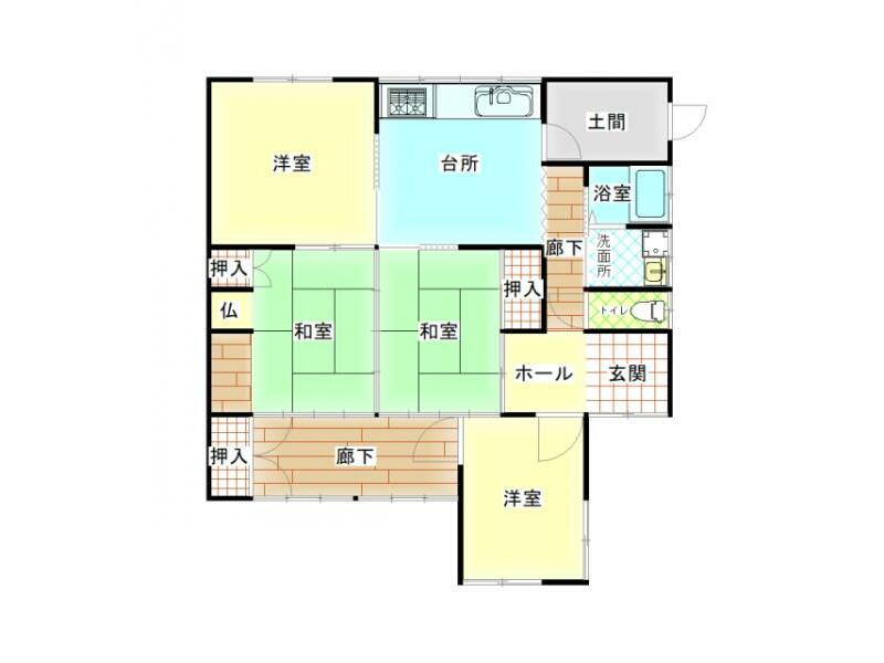 Toyojishi, Dojima Town (Nishitojo Station) Single-story building 4DK