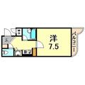 神戸市灘区 弓木町４丁目（六甲道駅） 1階 １Kの間取り図