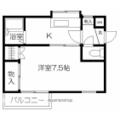 タキタハイツオーロラ ４０３ １Kの間取り図