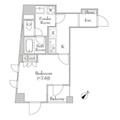 ミリアレジデンス日本橋人形町Ⅱ ２０４ １Kの間取り図