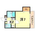 神戸市灘区 灘南通１丁目（大石駅） 4階 １Kの間取り図